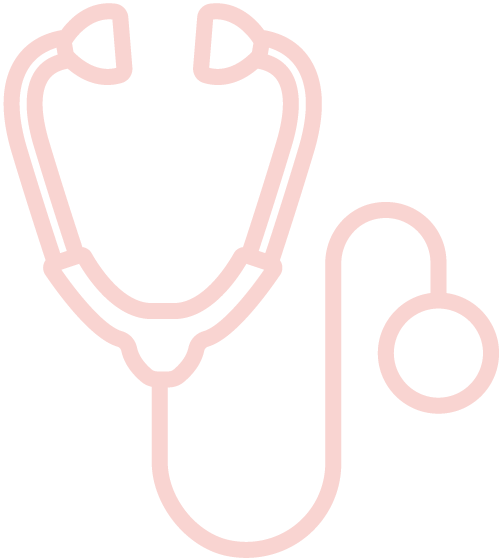 Das Bild zeigt einen Icon eines Stethoskops. Es steht für das ernährungsmedizinische Angebot in der Praxis für Ernährungsmedizin in Düsseldorf